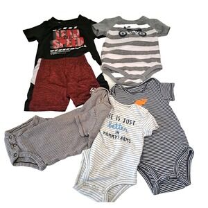 Lot of Baby Boy Clothing 0-3 Months Carter's CIRCO‎ Reebok Short Sleeves